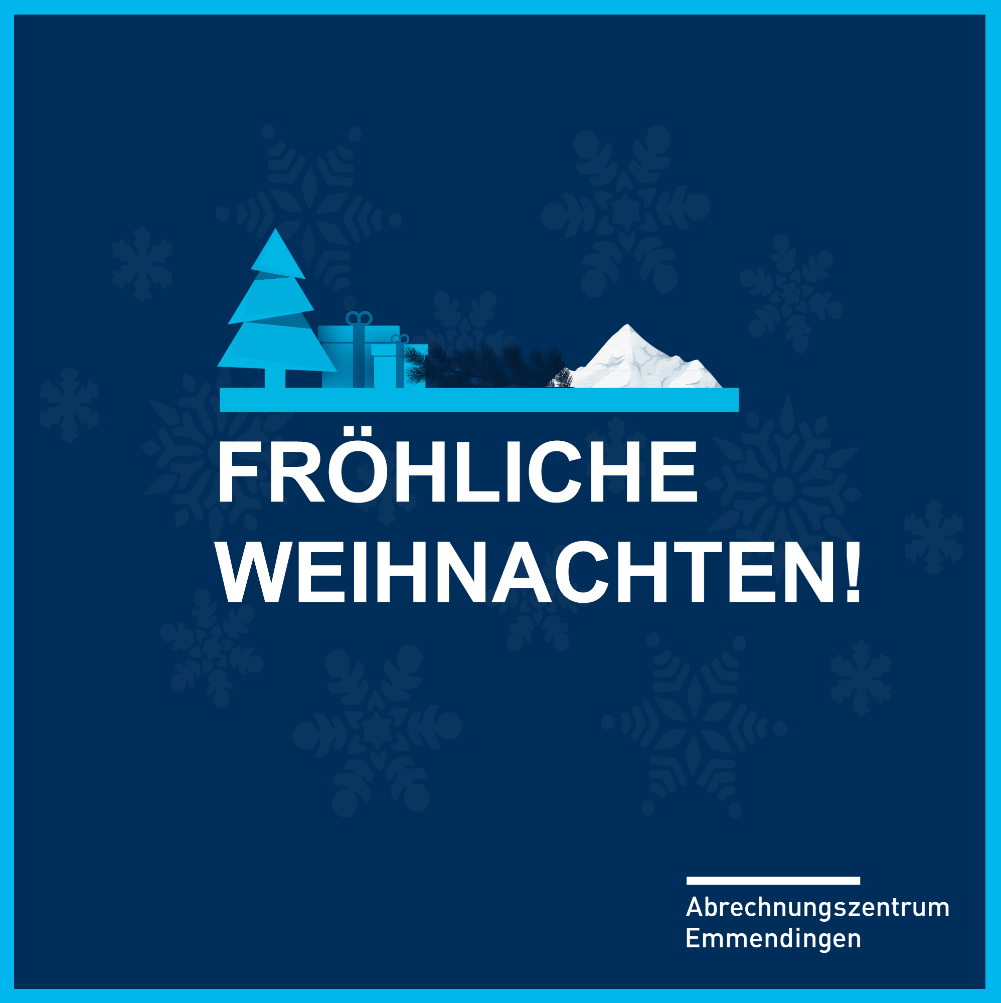 Grafik mit Schriftzug "Fröhliche Weihnachten"