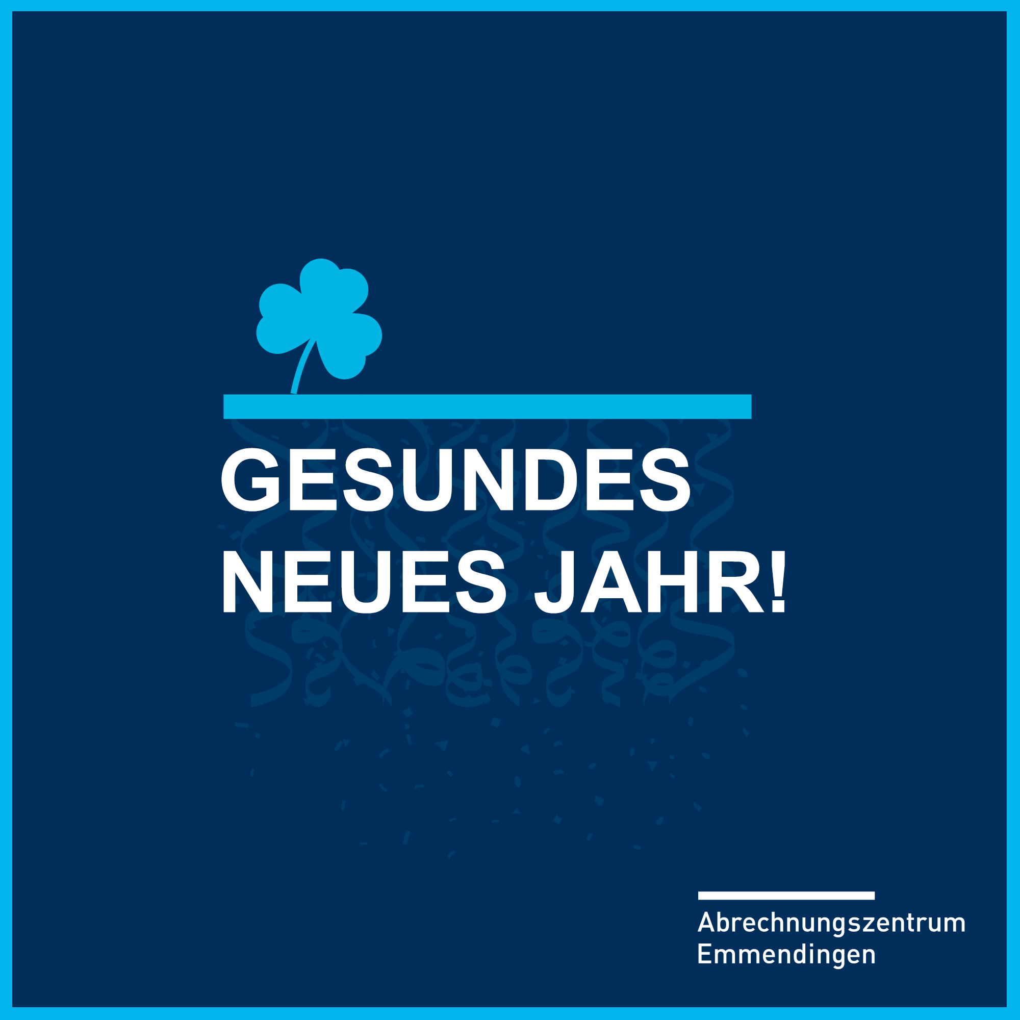 Grafik mit Schriftzug "Gesundes neues Jahr"