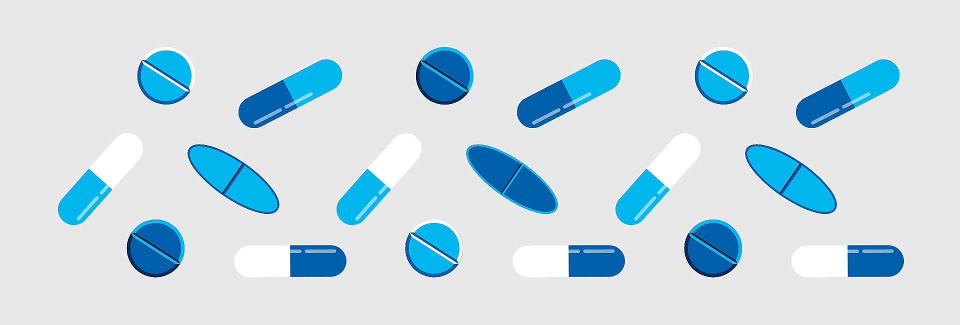 Zeichnung von verschiedenen Tabletten